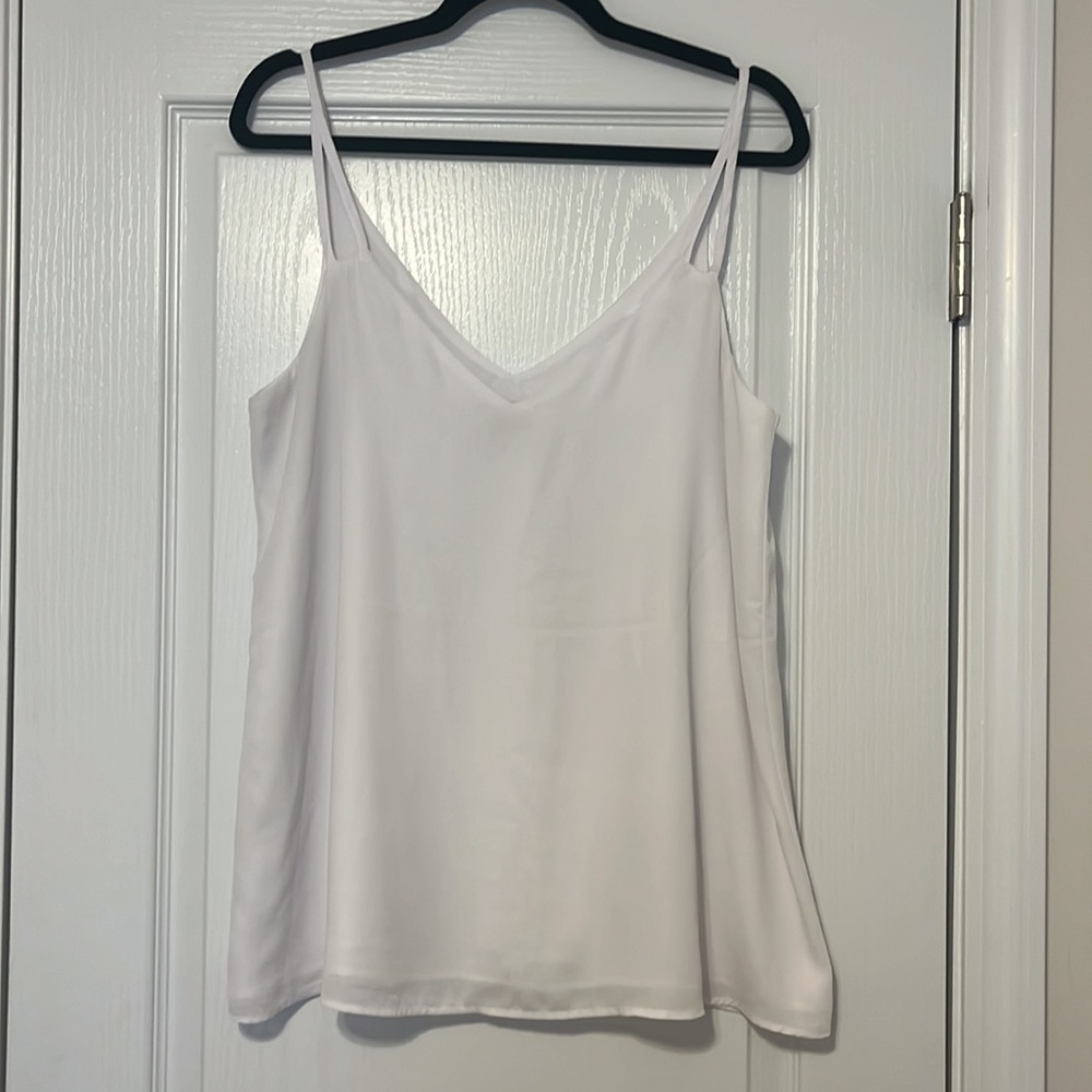 White Chiffon Tank Top Medium